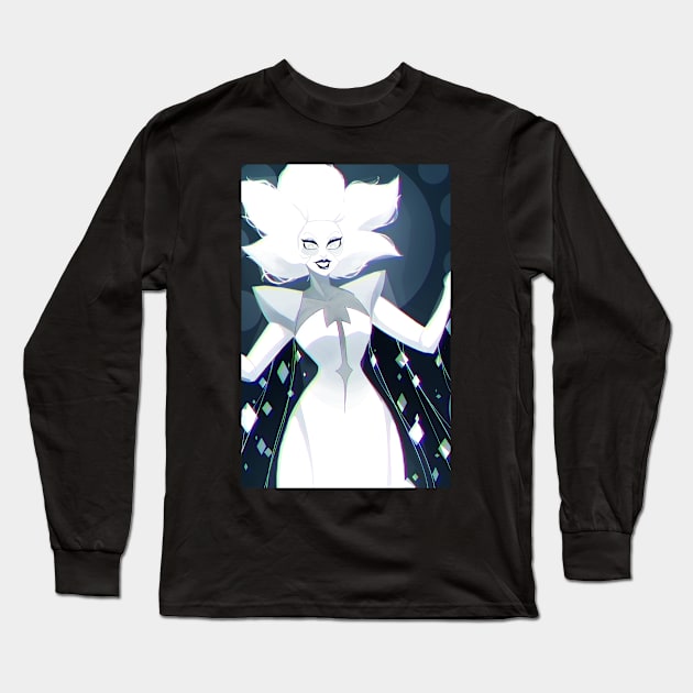 White Diamond Long Sleeve T-Shirt by AstralArts